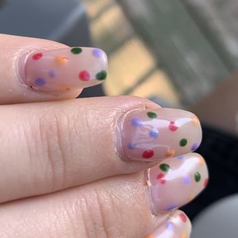 Turbo Nails - Mixed colors in polka dots - Nail Salons Near Me - Minnetonka, Minnesota