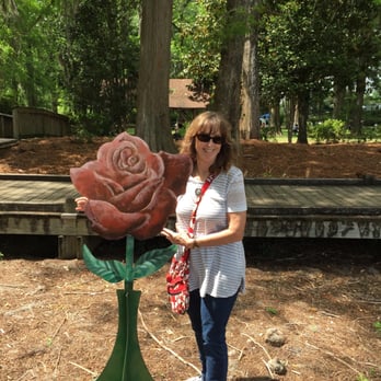 Edisto Memorial Gardens - jackie by giant fake rose - Parks Near Me - Orangeburg, South Carolina Edisto Memorial Gardens - jackie by giant fake rose - Parks Near Me - Orangeburg, South Carolina