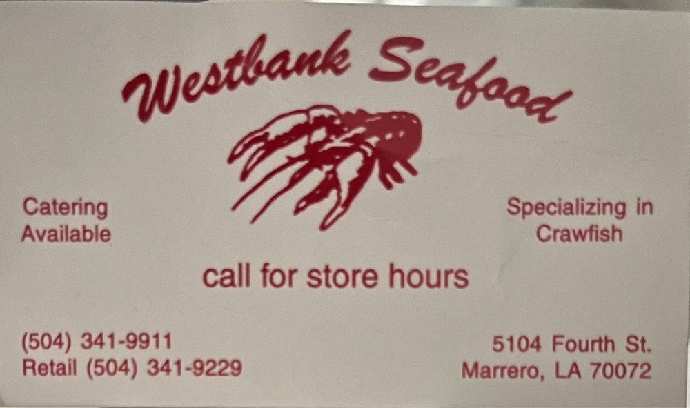 WESTBANK SEAFOOD COMPANY Updated September 2024 5104 4th St