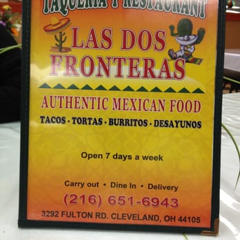 Las Dos Fronteras - Picture of menu cover - Mexican Near Me - Cleveland, Ohio Las Dos Fronteras - Picture of menu cover - Mexican Near Me - Cleveland, Ohio