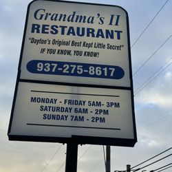 Grandma's II Restaurant - Sign Out Front