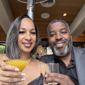 Geoffrey's Malibu - Her, the spicy mango martini.  It's made with tequila not vodka.  Me, Macallan 18 - Seafood Near Me - Malibu, California