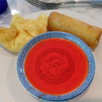 Lucky House - Crab puff & egg roll w/sweet & sour sauce - Chinese Near Me - Vancouver, Washington Lucky House - Crab puff & egg roll w/sweet & sour sauce - Chinese Near Me - Vancouver, Washington
