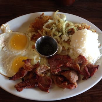 The Pantry - Tocino, half rice/half hash browns, and eggs. Delish! - Breakfast & Brunch Near Me - San Mateo, California The Pantry - Tocino, half rice/half hash browns, and eggs. Delish! - Breakfast & Brunch Near Me - San Mateo, California