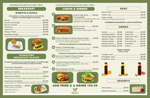 Menu photo 1 Eatarra Glendale, CA