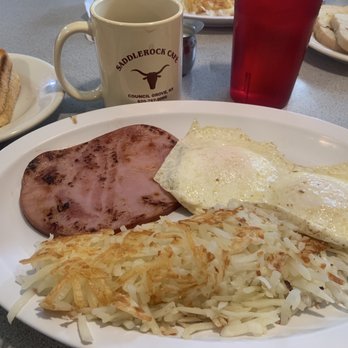 Saddlerock Cafe - Ham and eggs - Cafes Near Me - Council Grove, Kansas