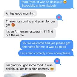 a text message from a customer