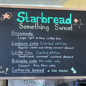 Starbread Bakery - Menu 11/2020 - Bakeries Near Me - Pacifica, California