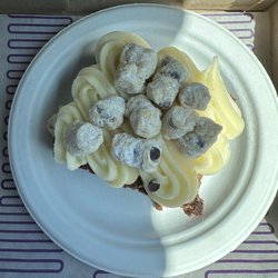 Insomnia Cookies - Loaded Brownie with cream cheese frosting and cookie dough bites