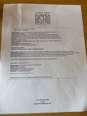 Menu photo 4 Smash Bros Bistro Fresno, CA
