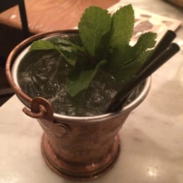 Moscow Mule came in a tiny bucket glass! Cute and tasty Moscow Mule came in a tiny bucket glass! Cute and tasty
