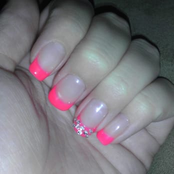 Toplite Nails - Pink shellac with bling! - Nail Salons Near Me - McKinney, Texas Toplite Nails - Pink shellac with bling! - Nail Salons Near Me - McKinney, Texas