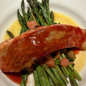 BJ's Restaurant & Brewhouse - Enlightened Cherry Chipotle Glazed Salmon* - Pizza Near Me - Sacramento, California