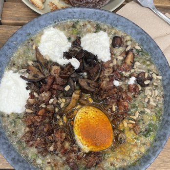 Kantine - Savory porridge with bacon and egg - Scandinavian Near Me - San Francisco, California Kantine - Savory porridge with bacon and egg - Scandinavian Near Me - San Francisco, California