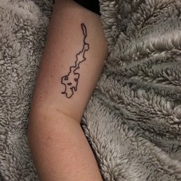 This is the tattoo I got on my arm of Priest Lake, Idaho. It came out great!