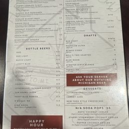 drink menu drink menu