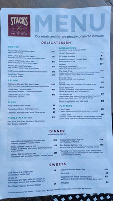 Menu photo 1 Stacks Dinner And Delicatessen Bend, OR