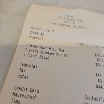 Joyce - $24 for a salad that was pretty much a side salad - Southern Near Me - Los Angeles, California