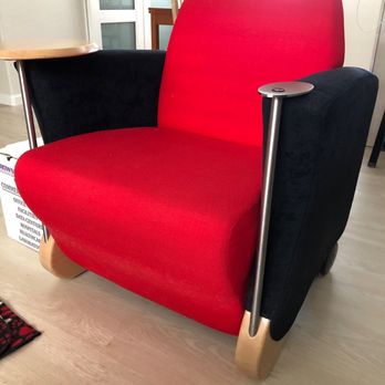 VRS Upholstery & Sales - The red fabric was over 10 years old and quite stained. - Furniture Reupholstery Near Me - Honolulu, Hawaii VRS Upholstery & Sales - The red fabric was over 10 years old and quite stained. - Furniture Reupholstery Near Me - Honolulu, Hawaii