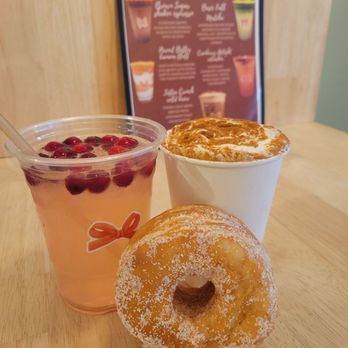 The Caffeine Haven - Cranberry Delight Refresher, Toffee Crunch Cold Brew Latte, & a Cronut! - Coffee & Tea Near Me - Howell, New Jersey
