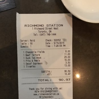 Richmond Station - Canadian (New) Near Me - Toronto, Ontario