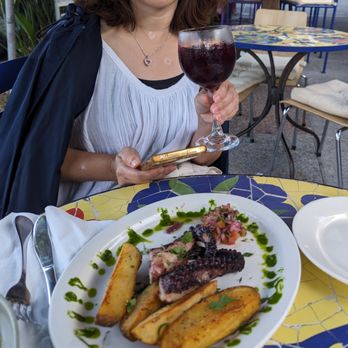 Coya Peruvian Secret - The octopus was excellent & so was theLomo Saltado! The seating is outdoors - very casual, cozy & relaxing! - Peruvian Near Me - Del Mar, California