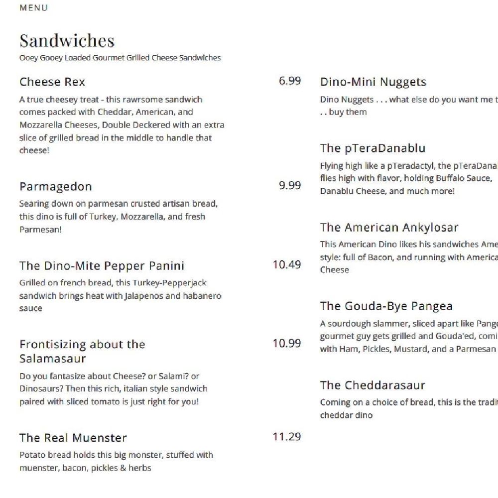 Cheese Rex - Menu - Sandwiches Near Me - Idaho Falls, Idaho Cheese Rex - Menu - Sandwiches Near Me - Idaho Falls, Idaho