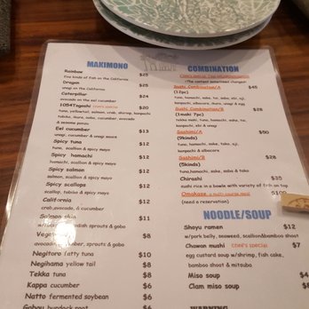 1054Togoshi - menu - Sushi Bars Near Me - Kihei, Hawaii