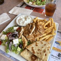 Christy's Restaurant - Chicken Souvlaki Platter! Outstanding!