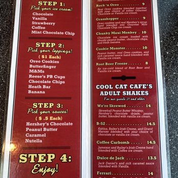 Cool Cat Cafe - Shake menu - American Near Me - Pismo Beach, California Cool Cat Cafe - Shake menu - American Near Me - Pismo Beach, California