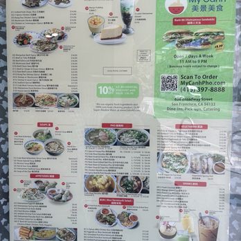 My Canh - Togo Menu and they are known for number 21 and Pho. - Vietnamese Near Me - San Francisco, California