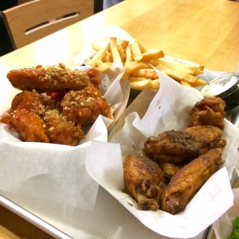 Fire Wings - Natomas - 10 piece combo- Jamaican Jerk and Peanut butter wings with regular fries and ranch (soda not pictured) - Chicken Wings Near Me - Sacramento, California Fire Wings - Natomas - 10 piece combo- Jamaican Jerk and Peanut butter wings with regular fries and ranch (soda not pictured) - Chicken Wings Near Me - Sacramento, California