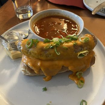 Cafe Berlin - German Würst sandwich with goulash soup - German Near Me - Washington, DC, District of Columbia Cafe Berlin - German Würst sandwich with goulash soup - German Near Me - Washington, DC, District of Columbia