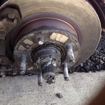 7 Day Tire Brake & Mechanic - bolt snapped off. Lael took a look. Said it's clear though that it was due to poor installation and not properly tightened. - Tires Near Me - Oceanside, California 7 Day Tire Brake & Mechanic - bolt snapped off. Lael took a look. Said it's clear though that it was due to poor installation and not properly tightened. - Tires Near Me - Oceanside, California