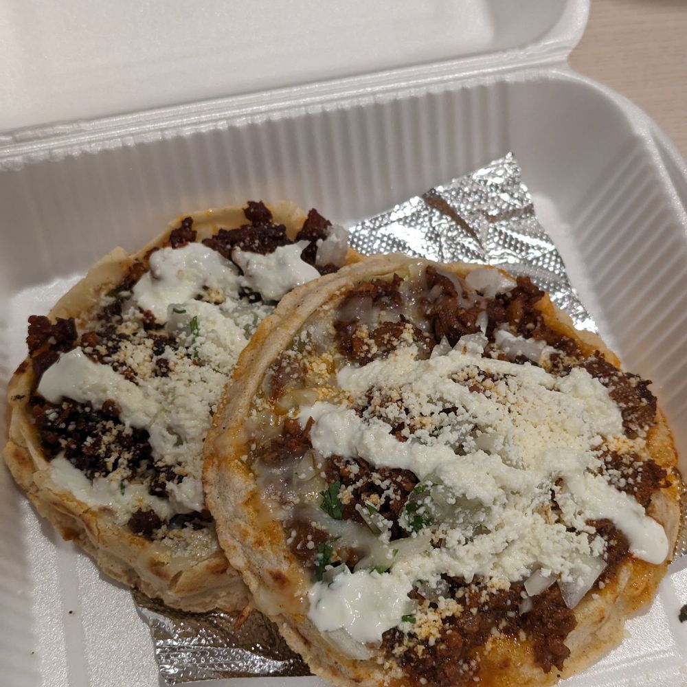 Taqueria 54 - Picadita al pastor / chorizo - Tacos Near Me - Orange, California Taqueria 54 - Picadita al pastor / chorizo - Tacos Near Me - Orange, California