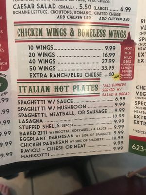 Menu photo 4 Lucky's Pizza Glendale, AZ