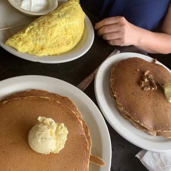 The Omelettry - Buttermilk Pancakes. Veggie Omelette. Pecan Pancakes. - American Near Me - Austin, Texas The Omelettry - Buttermilk Pancakes. Veggie Omelette. Pecan Pancakes. - American Near Me - Austin, Texas