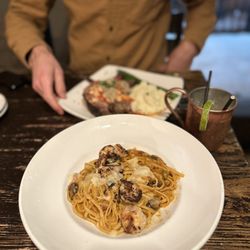 Glenwood Canyon Brewpub - Southwest pasta with shrimps. Delicious!