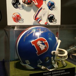 Extreme Engraving - Custom Bronco Helmet with Randy Gradishar pop-out.