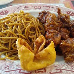 Lo mein, wonton and general TSO chicken
