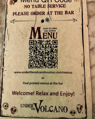 Menu photo 8 Under the Volcano Houston, TX