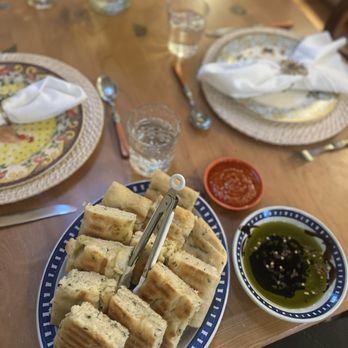 Cuisine By Lela - Homemade focaccia with dipping sauce - Personal Chefs Near Me