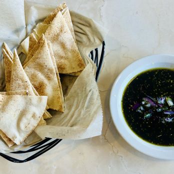 Z Garden - Pita with olive oil and zaatar - Mediterranean Near Me - Santa Monica, California