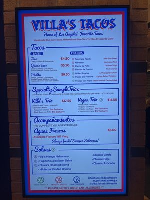 Menu photo 6 Villa’s Tacos Las Vegas, NV Menu photo 6 Villa’s Tacos Las Vegas, NV