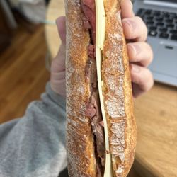 Duck Island Bread Company - A fantastic wagyu roast beef, Asiago cheese and horseradish baguette from Duck Island.