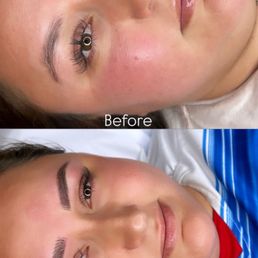 Before any microblading Final result after touch up Before any microblading Final result after touch up