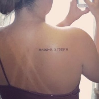 Ink Spot Tattoo Studio - Coordinates done on my shoulder by Julio - Tattoo Near Me - Milwaukee, Wisconsin Ink Spot Tattoo Studio - Coordinates done on my shoulder by Julio - Tattoo Near Me - Milwaukee, Wisconsin