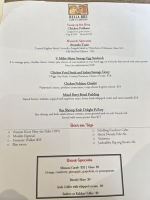 Menu photo 3 Bella Bru Cafe Sacramento, CA Menu photo 3 Bella Bru Cafe Sacramento, CA