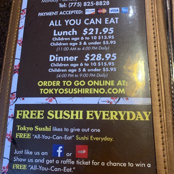 Tokyo Sushi - Price as of 7/23/21 - Sushi Bars Near Me - Reno, Nevada