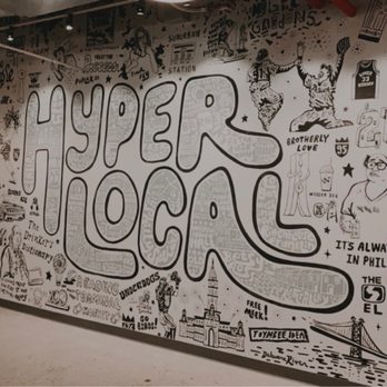 Libertee Grounds - Upstairs mural - Beer Bar Near Me - Philadelphia, Pennsylvania